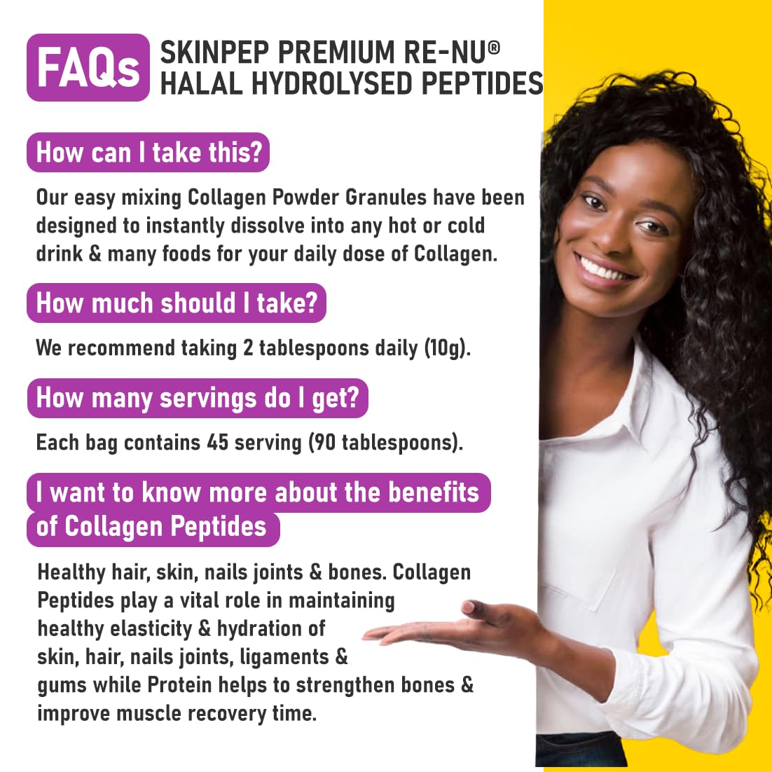 Collagen Powder, Ultra Premium Hydrolysed Bovine Collagen Peptides by SkinPep Skin PepAu supplements