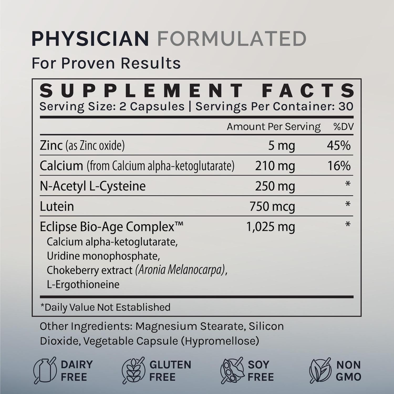 InfiniWell InfiniAge Longevity Supplements - Advanced Cellular Health Supplements with Lutein, N-Acetyl Cysteine (NAC) & Low Dose Zinc - Support Nutrient Sensing & Mitochondrial Health (30 Capsules) InfiniWellAu supplements