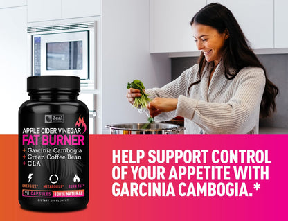 Apple Cider Vinegar Weight Management Pills for Women - Garcinia Cambogia + w. CLA Zeal NaturalsUS supplements