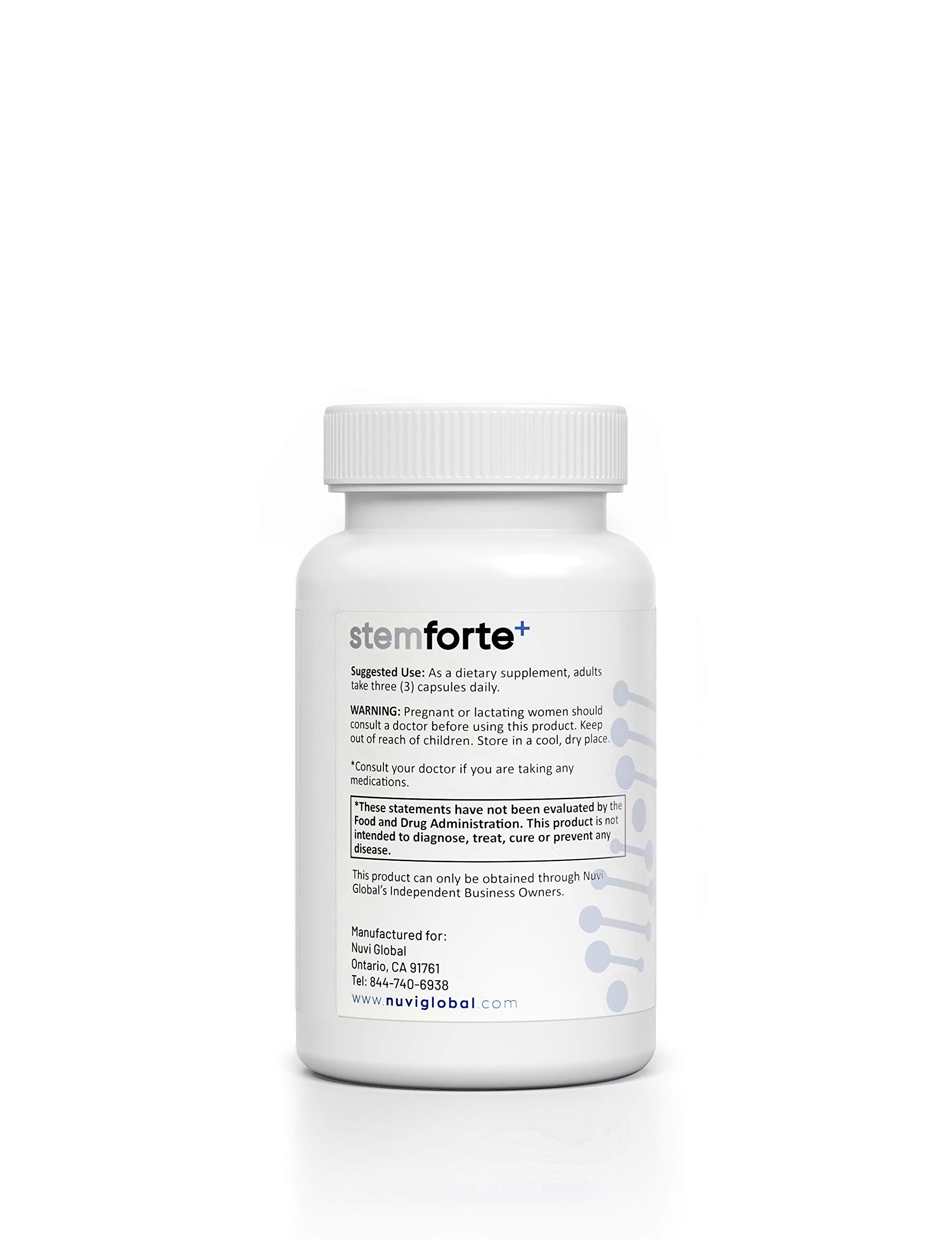 NuVi Global Stemforte Plus Stem Cell and Telomere Supplements – Cell Regeneration, Cell Growth & Telomere Support for Healthy Aging & Cellular Health – 90 Capsules for Men & Women NuVi GlobalAu supplements