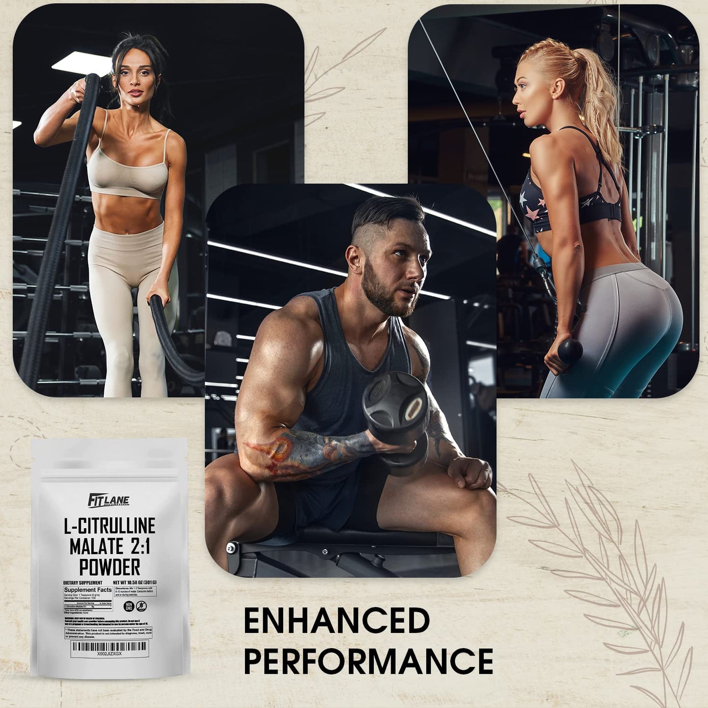 L Citrulline Malate 2 1 Powder 300 Grams - Bulk L Citrulline Powder - Free Form Amino Fit Lane NutritionUS supplements