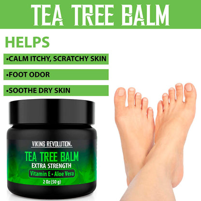 Viking Revolution Skin Cleaning Agent Tea Tree Kit for Men - Tea Tree Oil Set with Body Viking RevolutionUS supplements