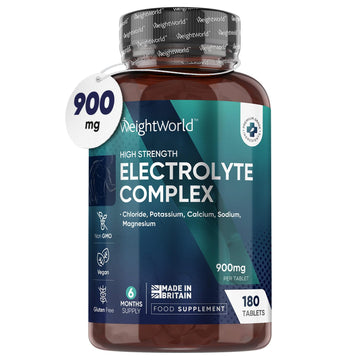 Electrolyte Tablets - 6 Months Supply - 180 Vegan Tablets with Sodium, Magnesium WeightWorldUS supplements