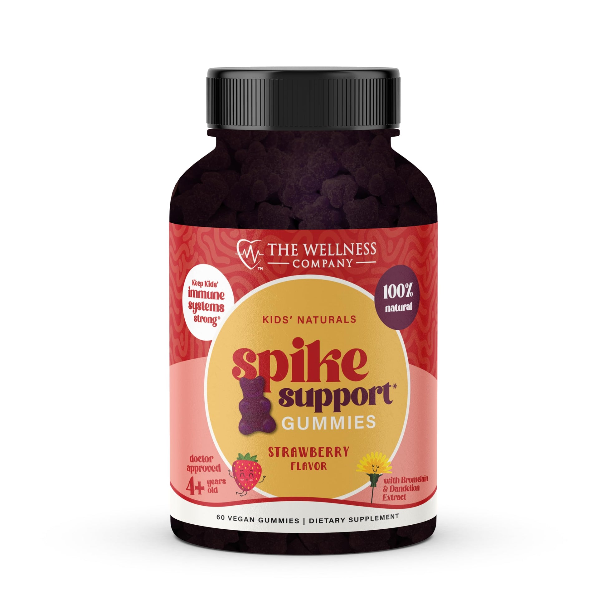 Kids Naturals Spike Support Gummies – Year-Round Wellness with Vitamin C, D & Zinc | 60ct (1 Month Supply) The Wellness CompanyAu supplements
