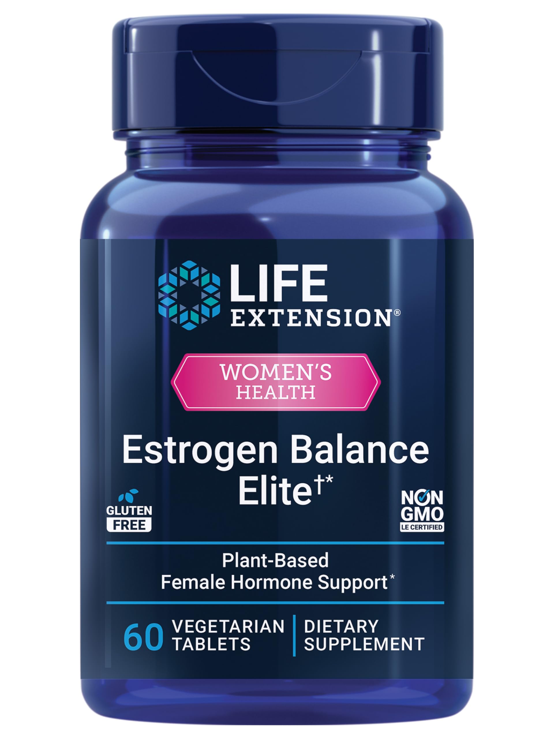 Life Extension Estrogen Balance Elite, Menopause Support Supplement, Hormone Balance, hot Flashes, Night Sweats, Vaginal Dryness, Gluten-Free, Non-GMO, Vegetarian, 60 Tablets. Life ExtensionAu supplements