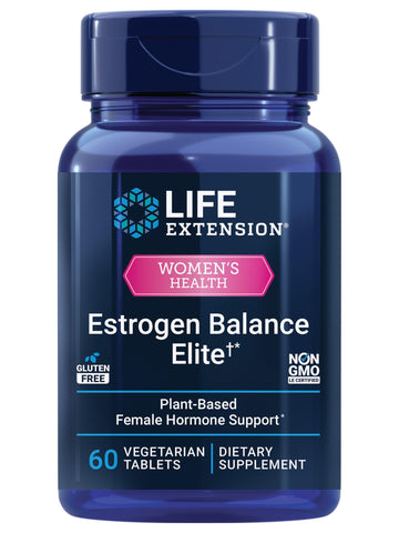 Life Extension Estrogen Balance Elite, Menopause Support Supplement, Hormone Balance, hot Flashes, Night Sweats, Vaginal Dryness, Gluten-Free, Non-GMO, Vegetarian, 60 Tablets. Life ExtensionAu supplements