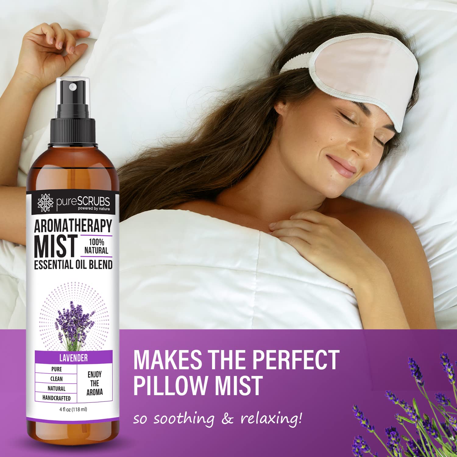Shake, Mist & Enjoy - pureSCRUBS Premium Lavender Aromatherapy Spray Mist for Room, Body, Linens pureSCRUBSAu supplements