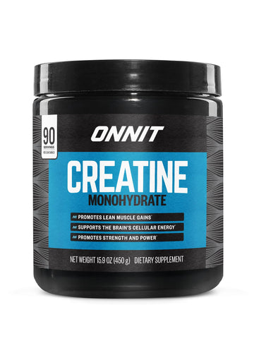 ONNIT Creatine Monohydrate Powder – Unflavored, 90-Serving Value Size – Supports Strength, Lean Muscle, and Brain Energy† – Keto Friendly, No Fillers, 90 Servings, 15.29 oz ONNITAu supplements