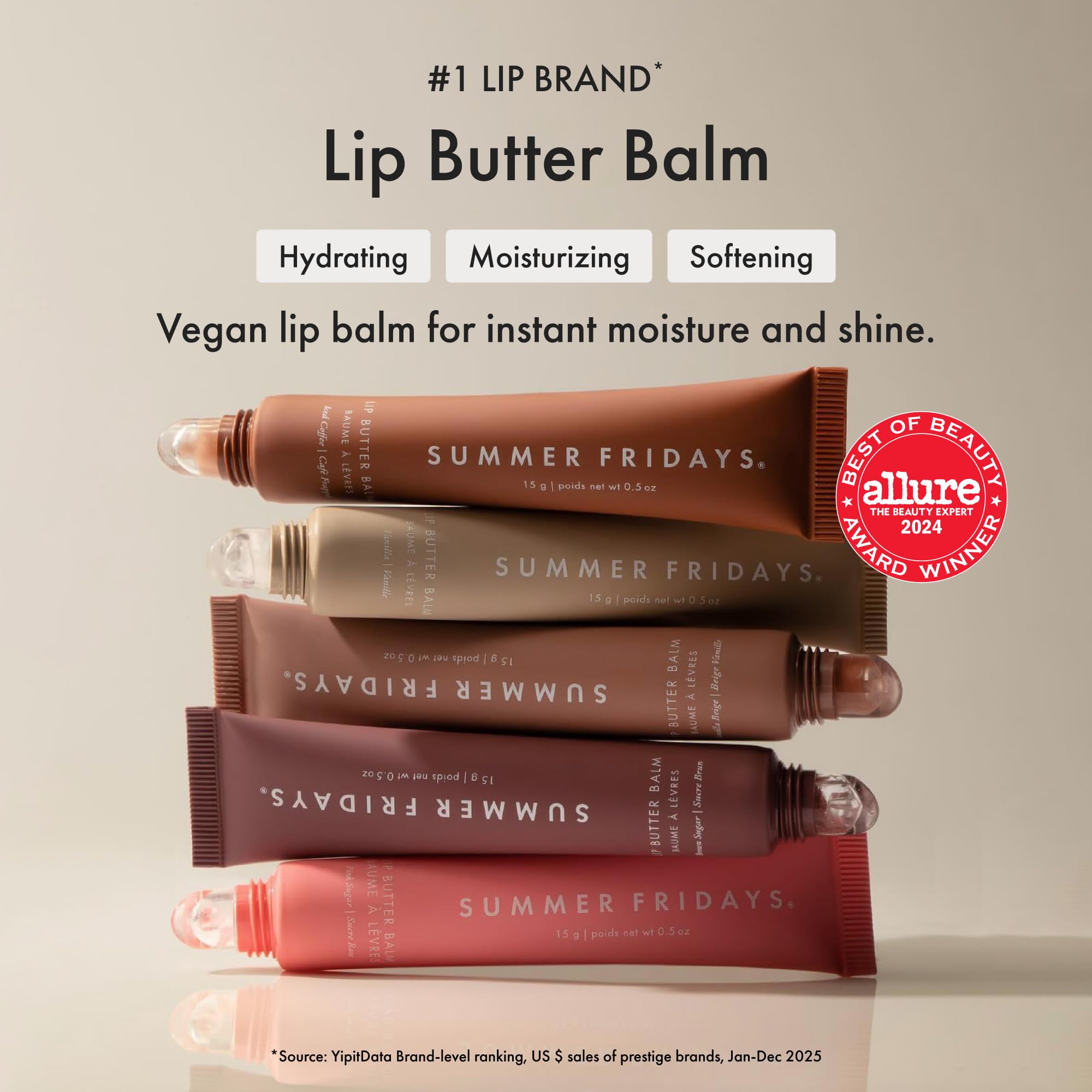 Summer Fridays Tinted Lip Butter Balm - Conditioning Vegan Lip Balm for Instant Moisture, Shine & Hydration - Sheer-Tinted, Soothing Skincare - Vanilla Beige (.5 Oz) Summer FridaysAu supplements