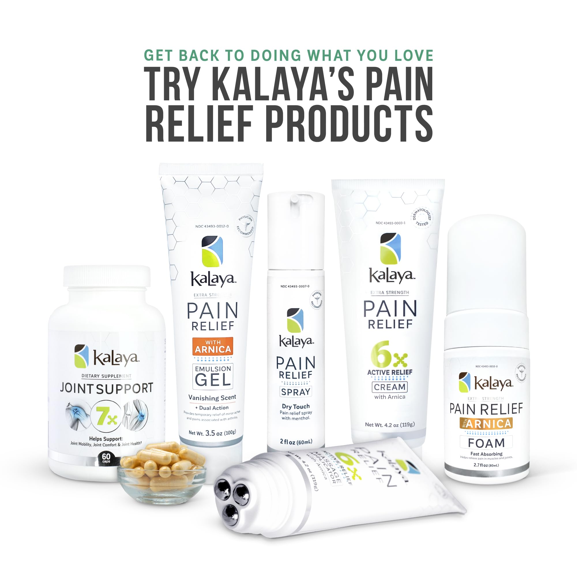 Kalaya Pain Relief Spray - Fast-Acting, Quick-Drying Muscle Rub for Joint Pain Relief and Muscle Pain - with Eucalyptus, Menthol, Methyl Salicylate, Camphor - Ideal for Easing Back Pain - 2 oz Kalaya NaturalsAu supplements