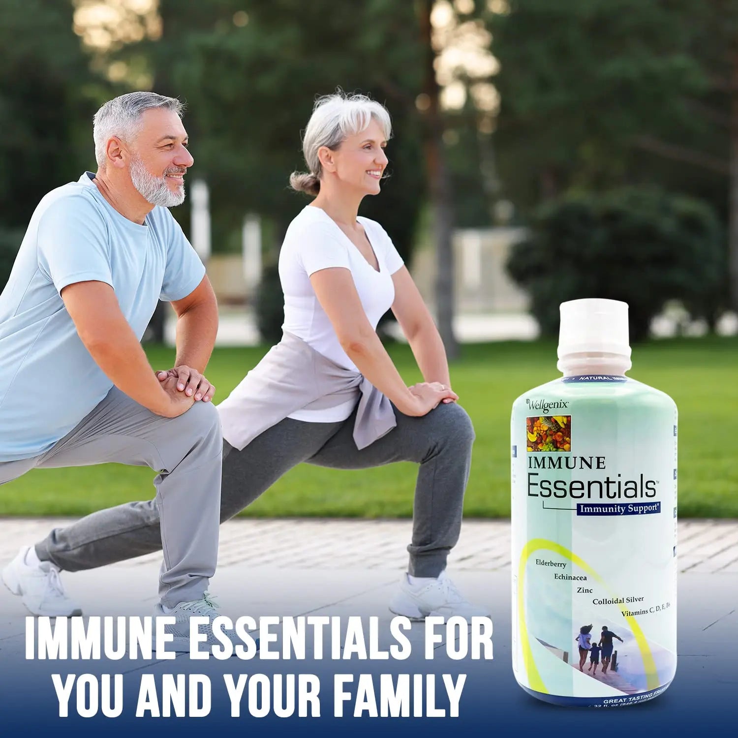 Wellgenix Immune Essentials - Multivitamin Liquid for Men, Women & Kids - Vegan Supplement with Vitamins C, D Elderberry Zinc WellgenixAu supplements
