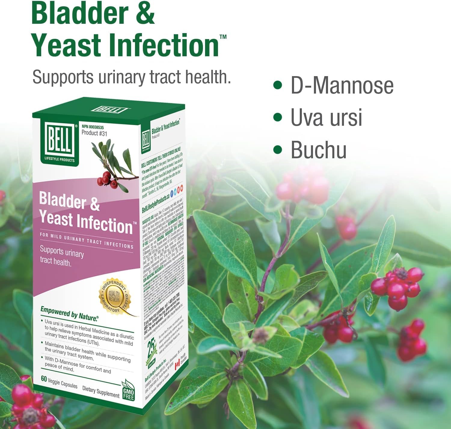 Bell Lifestyle Products Bladder Health and Yeast Balance - 60 Capsules BellAu supplements