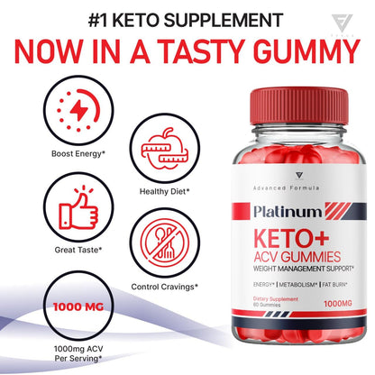 (3 Pack) Platinum Keto ACV Gummies, Platinum Keto ACV Gummies Advanced Weight Loss KohzieUS supplements