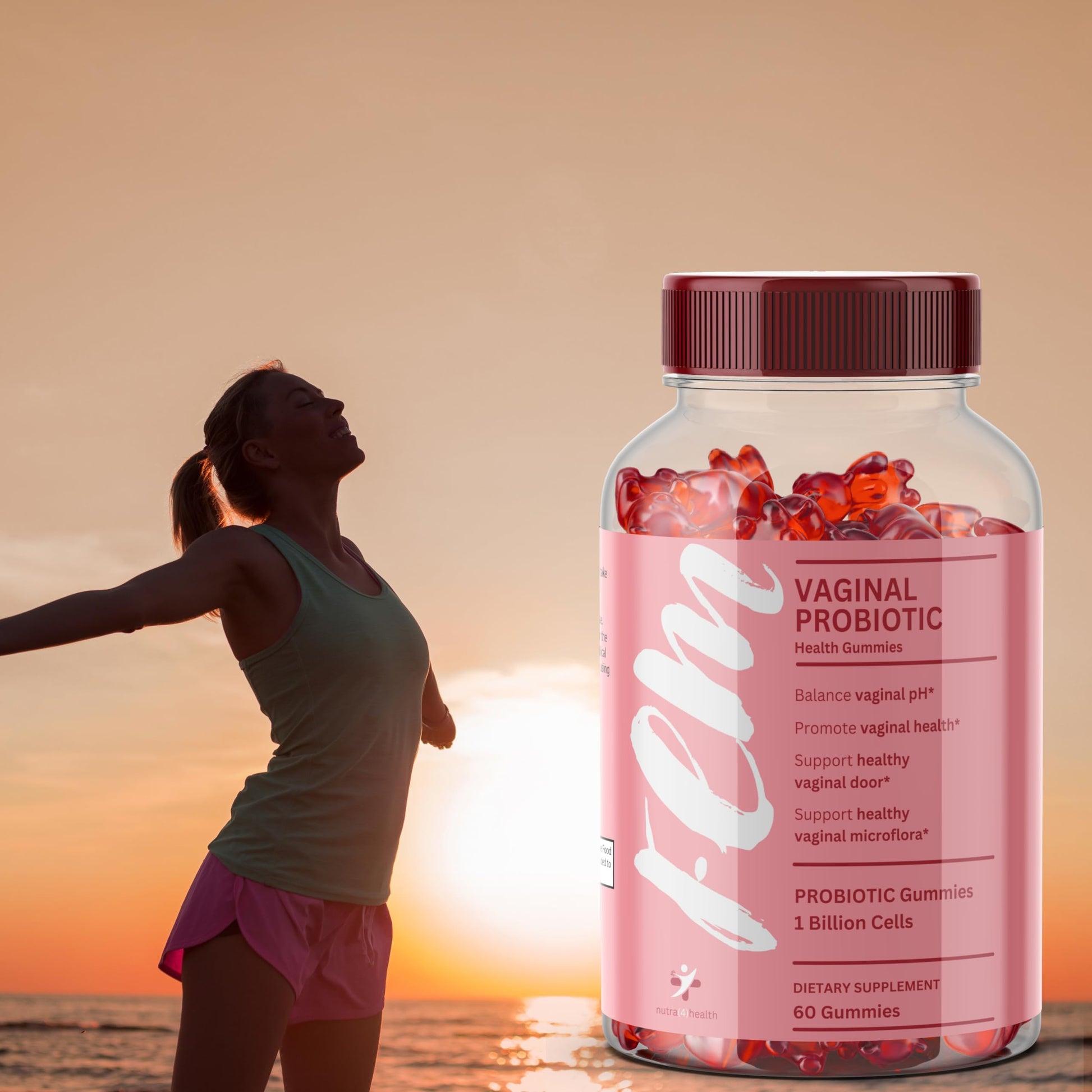 FEM Vaginal Probiotic Gummies for Women - Promotes pH Balance, Healthy Vaginal Odor & Urinary nutra4healthAu supplements