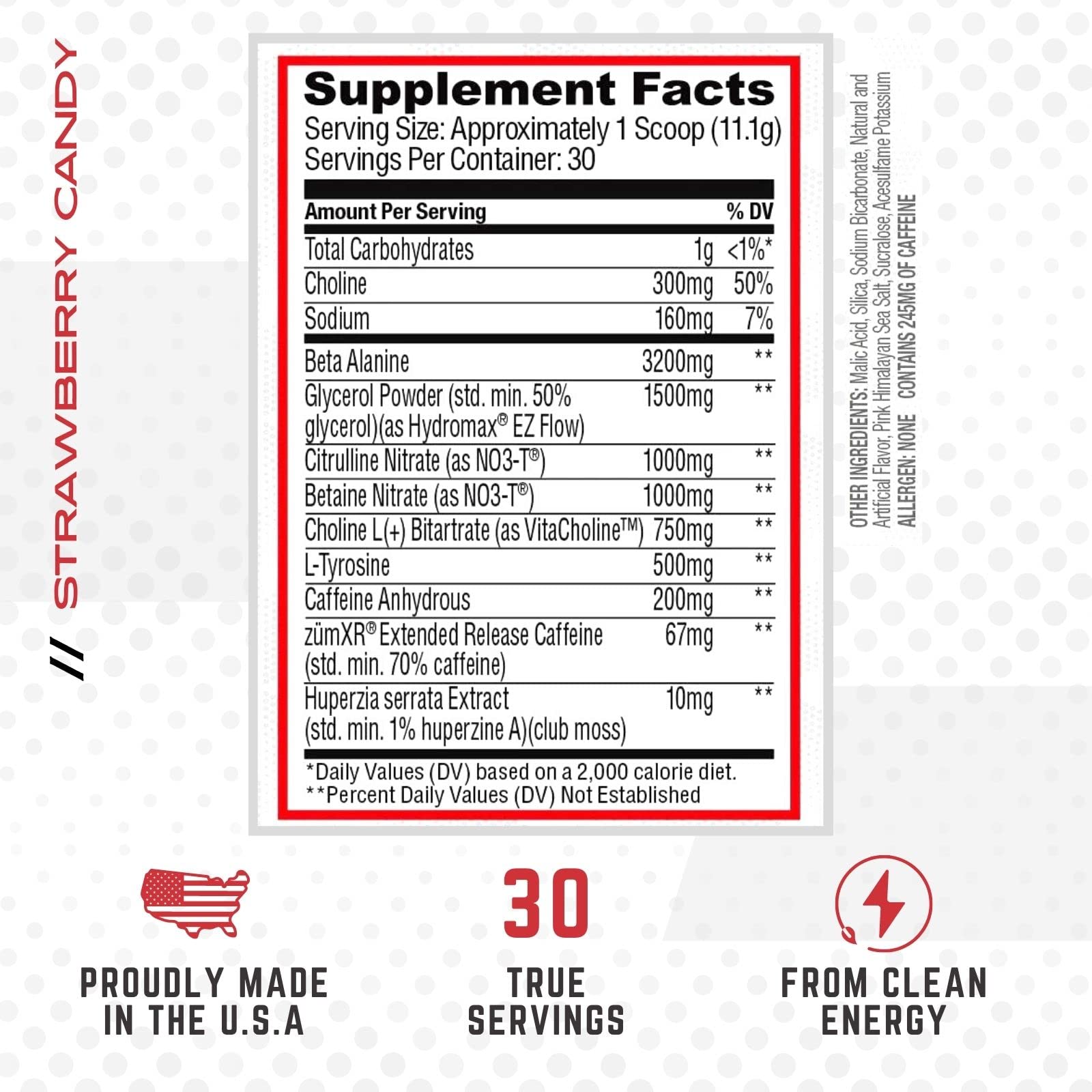Purus Labs NOXYGEN PREWORKOUT Powder, 30 Servings (Strawberry Candy) Purus LabsAu supplements
