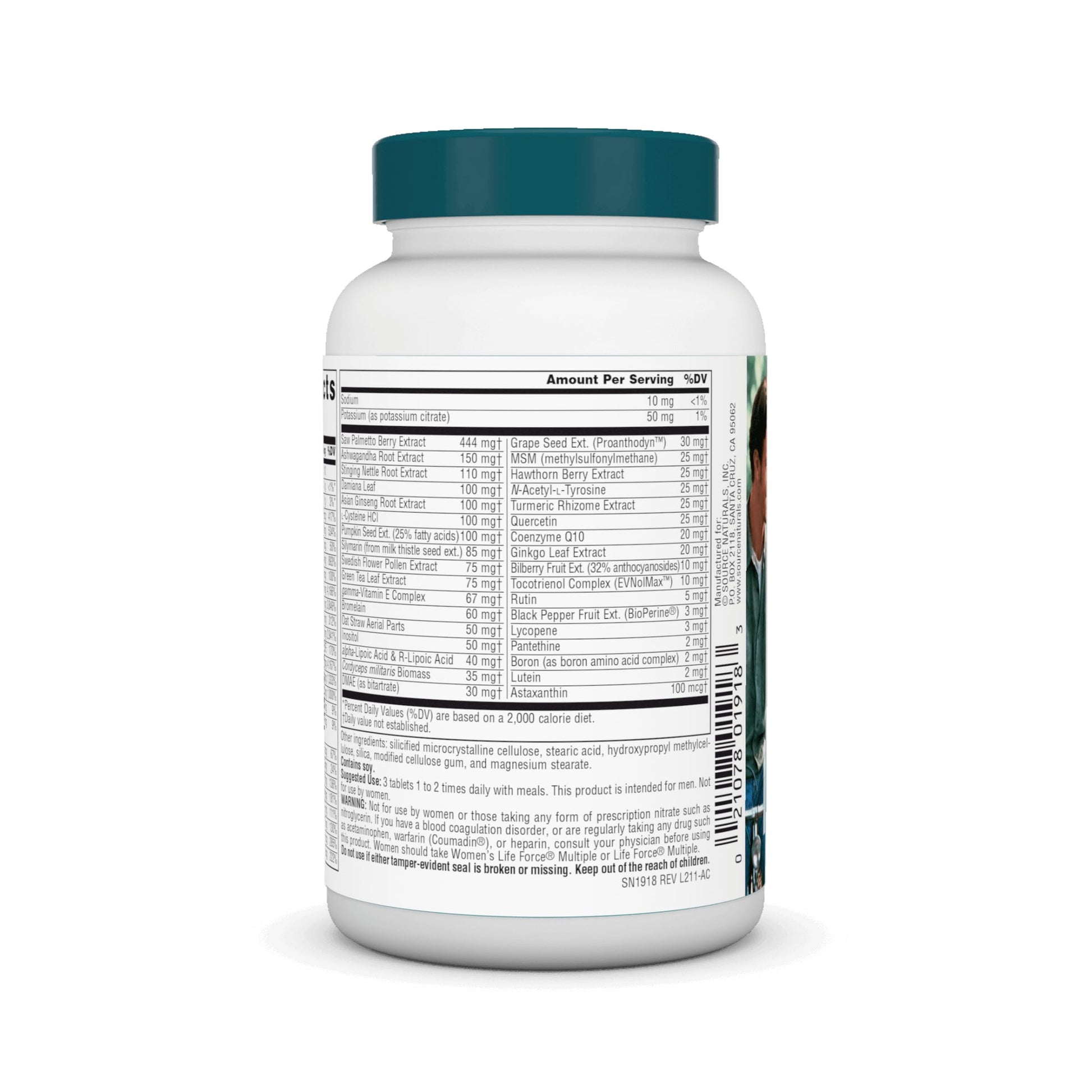 Source Naturals Men's Life Force Multiple Daily Multivitamin & Immune Health Supplement - 13 Essential Vitamins, Nutrients & Minerals* - 45 Tablets Source NaturalsAu supplements