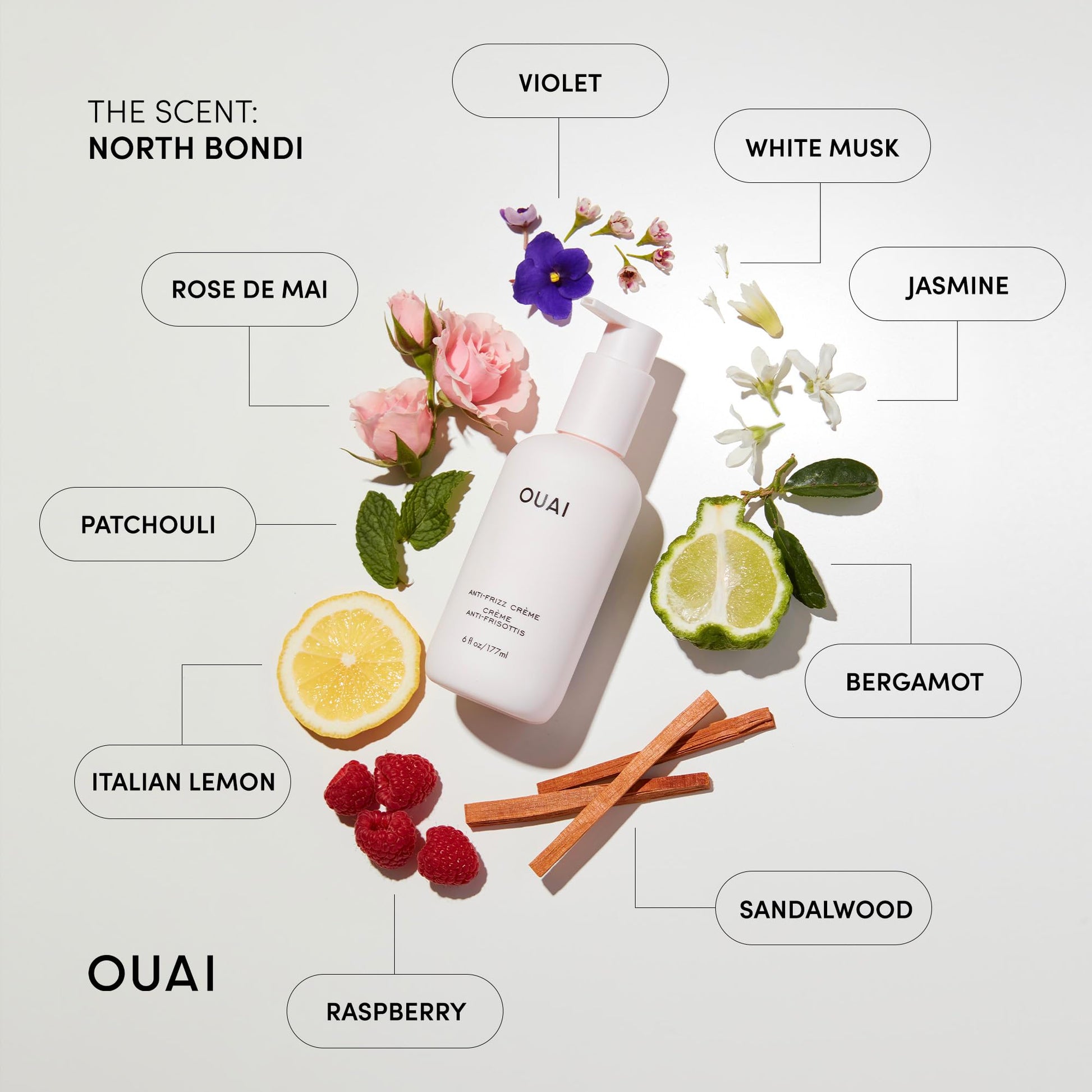OUAI Anti Frizz Cream - Moisturizing Hair Cream with Frizz Control & Heat Protection - Provides Lasting Hydration with Jackfruit & Beetroot Extract - Paraben, Phthalate & Sulfate Free (6 oz) OUAIAu supplements