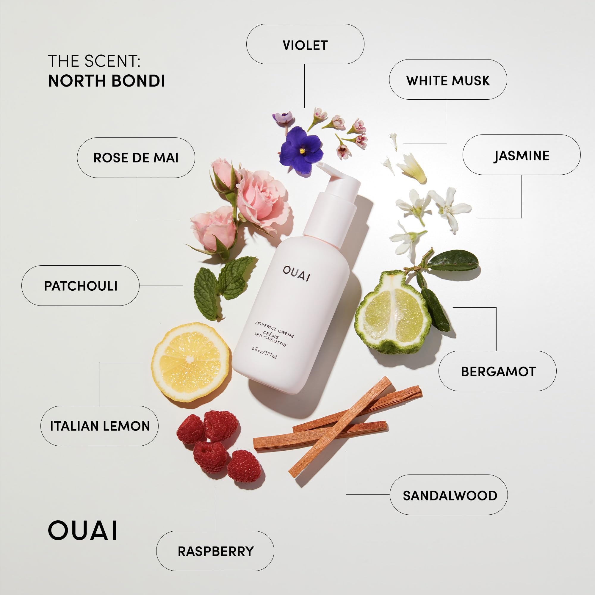 OUAI Anti Frizz Cream - Moisturizing Hair Cream with Frizz Control & Heat Protection - Provides Lasting Hydration with Jackfruit & Beetroot Extract - Paraben, Phthalate & Sulfate Free (6 oz) OUAIAu supplements