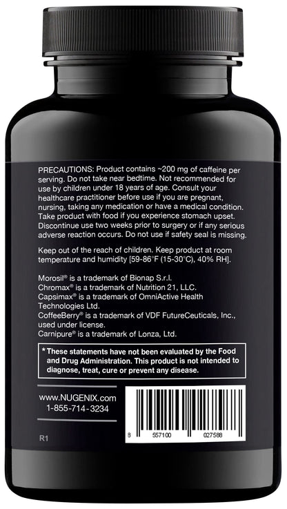 Nugenix Thermo - Thermogenic Fat Supplement Pills for Men, Extreme Metabolic Accelerator, 60 Count NugenixUS supplements