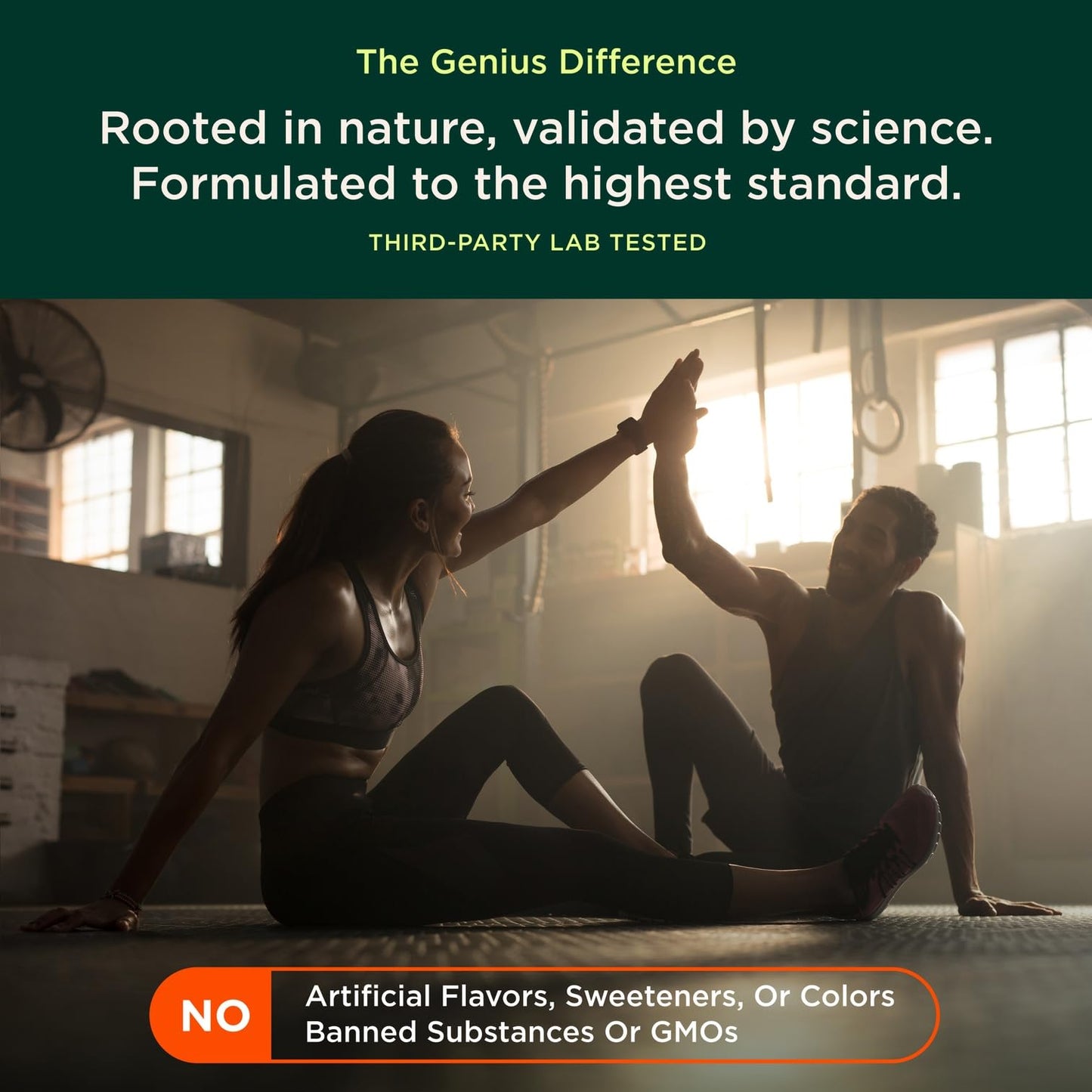 The Genius Brand Genius Eternal - Cellular Repair Supplement for Daily Clarity - Supports Brain Health, Endurance, Energy, Focus, Memory & Vitality - Non-GMO - 60 Veggie Capsules The Genius BrandUS supplements