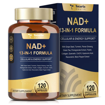 Totaria NAD Supplement for Women Men with nicotinamide riboside resveratrol,Quercetin, Betaine Boost NAD+ Levels NAD Plus Supplement for Anti Aging, Energy, Immune, Focus 120 Capsules TotariaAu supplements