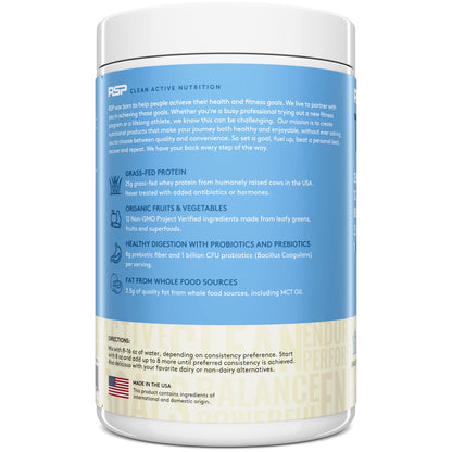TrueFit Meal Replacement Shake Protein Powder, Grass Fed Whey + Organic Fruits RSP NUTRITIONUS supplements