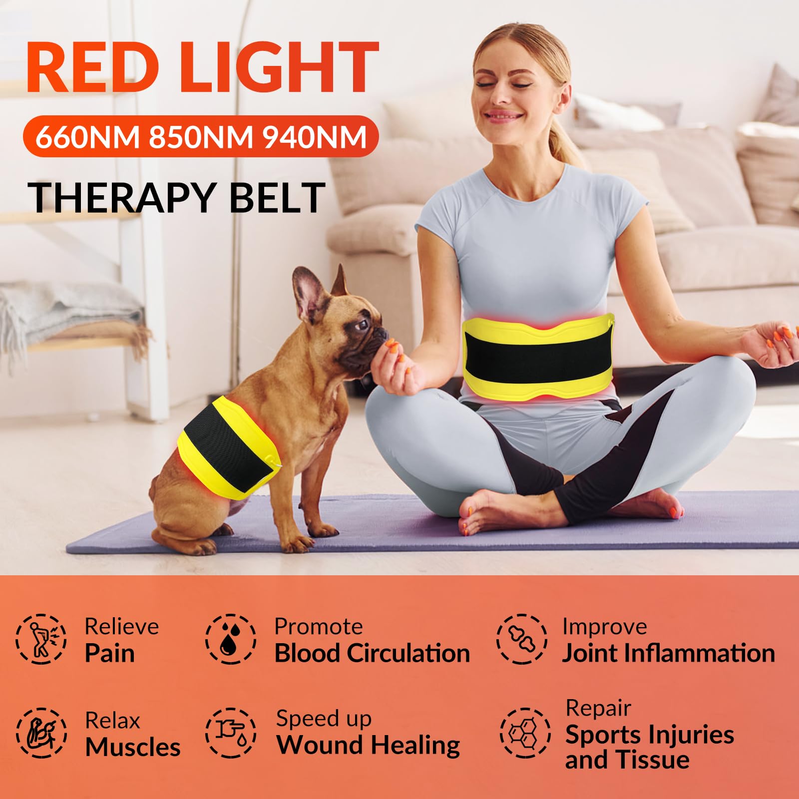 Fimem Red Light Therapy Belt 660nm 850nm 940nm, Red Light Therapy Device for Back, Infrared Light Therapy FimemAu supplements
