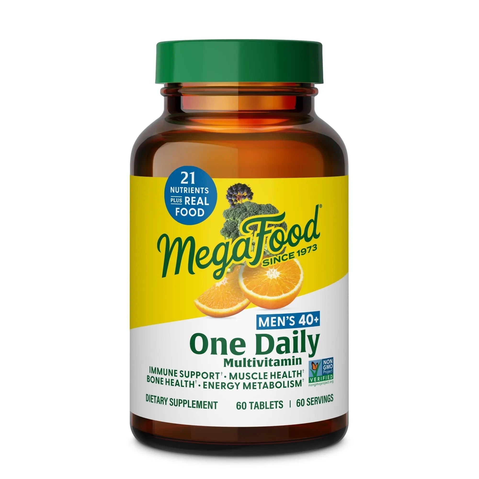 MegaFood Multivitamin for Men 40+ One Daily Mens Multivitamins - Methylated B12, Vitamin D3, B6, C & Zinc, Muscle & Bone Health MegaFoodAu supplements