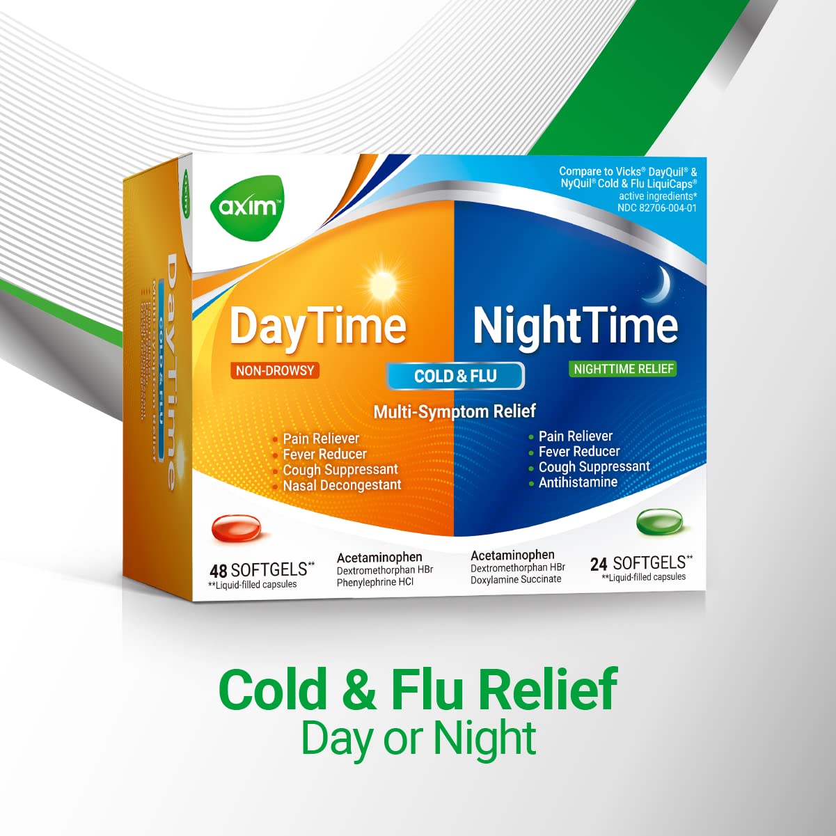 AXIM Day & Night 325-15-5-6.25 mg x 72 softgels AXIMUS supplements