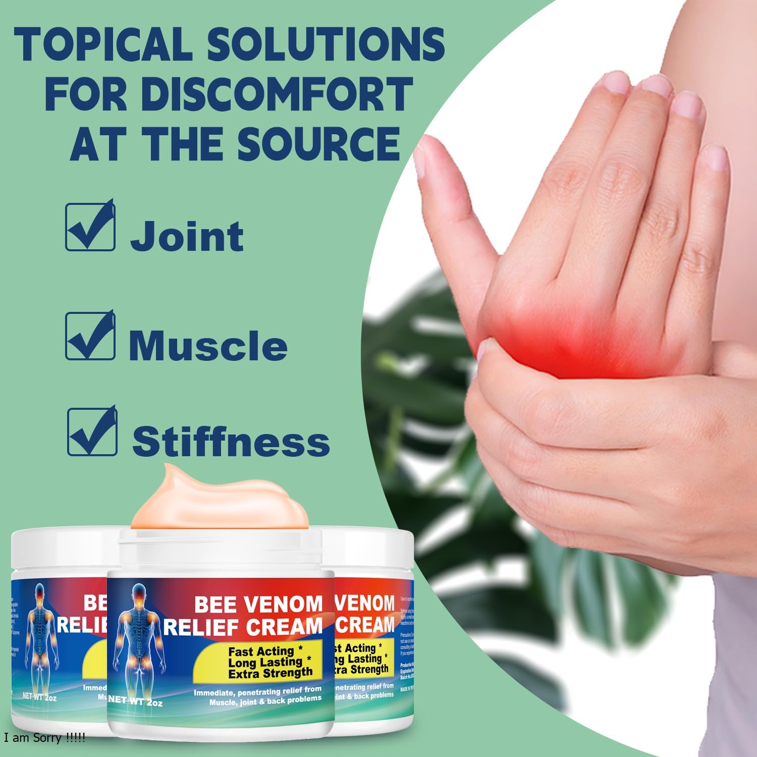 DUBOONAIO Bee Venom Joint Muscle Bone Cream, High Strength Fast Acting, Help for Back, Neck, Hand, Feet, Knee, Muscle, Shoulder, Wrist, Elbow, Hip, Nerve, Ankle, Foot Discomfort DUBOONAIOAu supplements