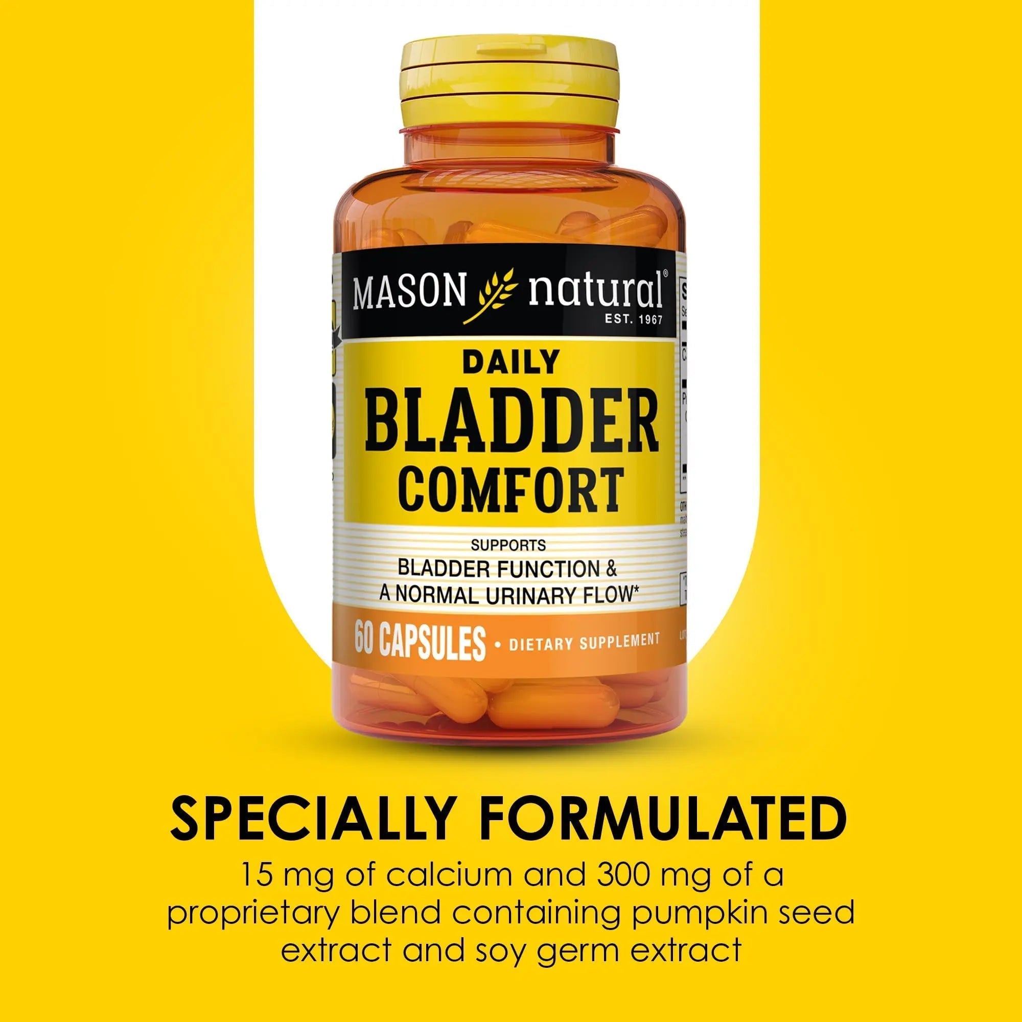 MASON NATURAL Daily Bladder Comfort, 30,Day Supply with Calcium, Pumpkin Seed, & Soy Germ to Support Normal Bladder Function MASON NATURALAu supplements