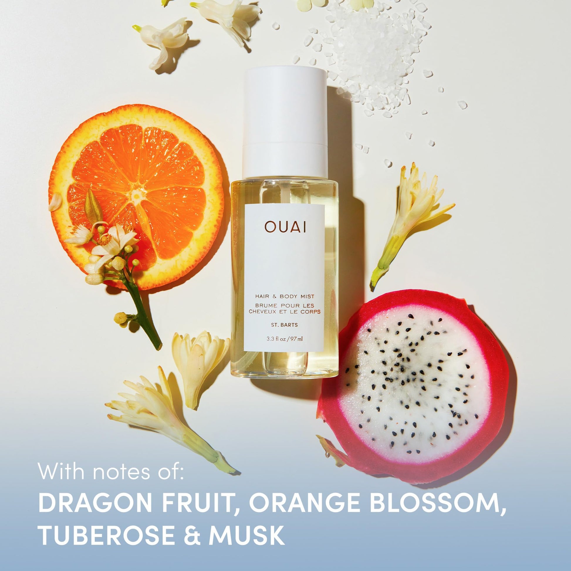 OUAI St. Barts Hair & Body Gift Set - Tropical-Scented Body Care for Women & Men - Includes Full Size Hydrating Body Cream & Deluxe Hair and Body Mist (2 Count) OUAIAu supplements