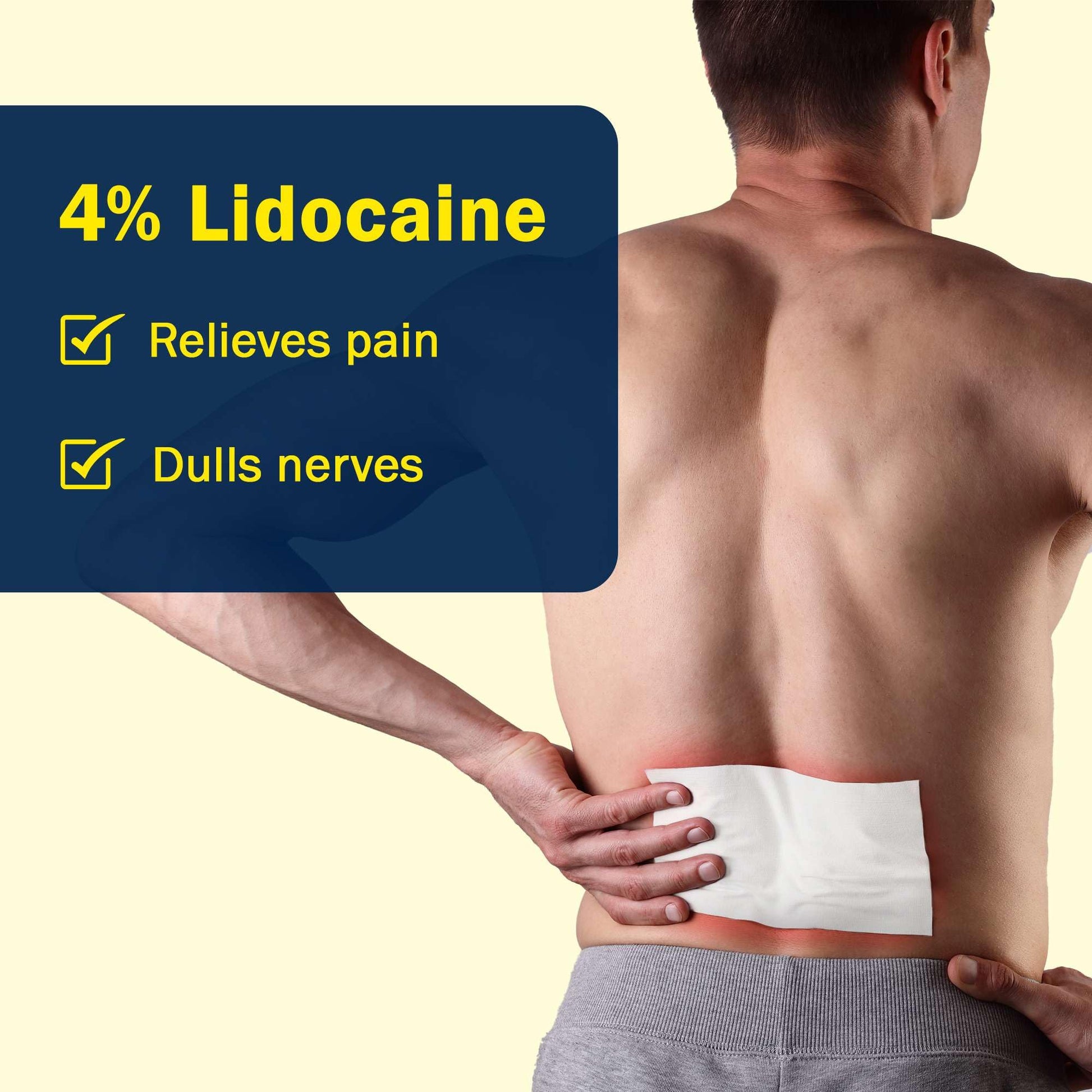 TenderGentle Four Percent Lidocaine Patches - 30 Back Pain Relief Patches with 4% Lidocaine for Aches, Muscle and Joint Discomfort - 3.9" x 5.5" Back, Shoulder, and Neck Pain Patch TenderGentleAu supplements