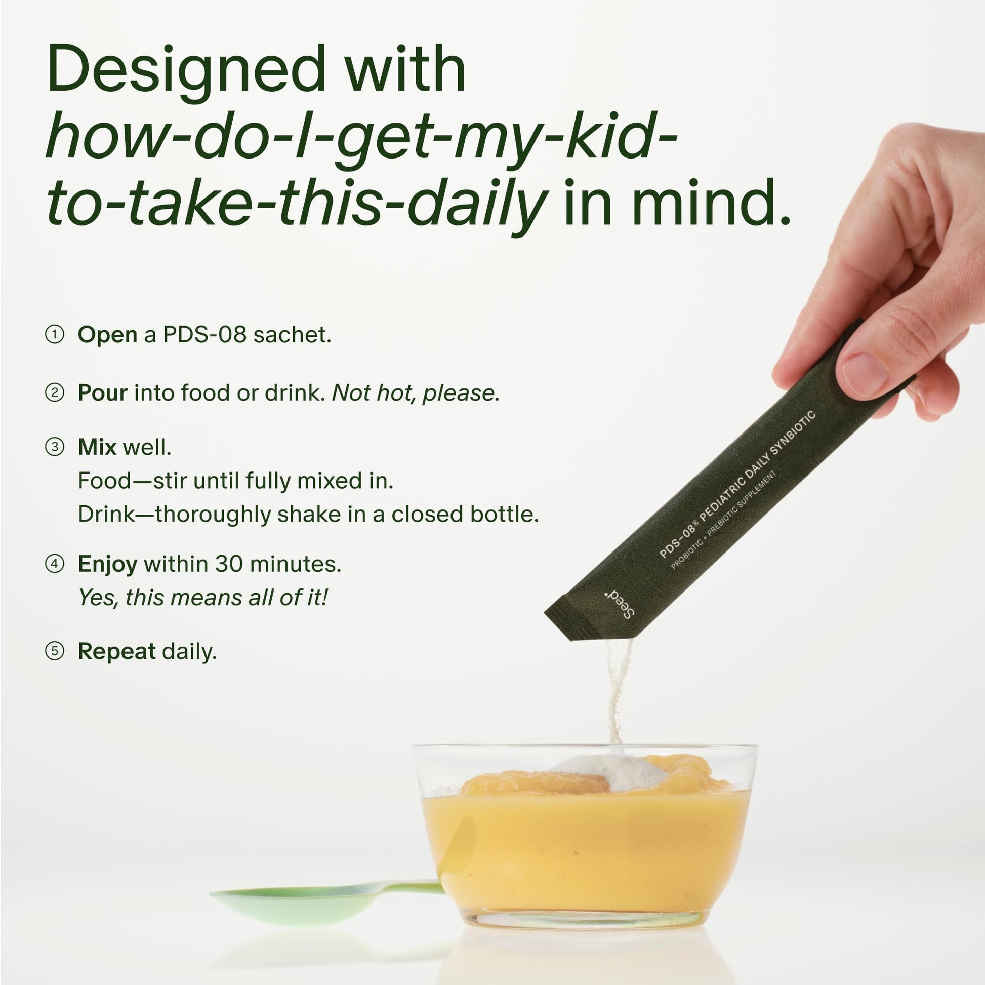 Seed PDS-08 Pediatric Daily Synbiotic - Fiber-Based Prebiotic & Probiotic for Kids - Digestive Health, Regularity, Constipation Relief - Ages 3-17 - Vegan and Shelf-Stable - 30 Sachets (30-Day Supply) Visit the Seed StoreUS supplements