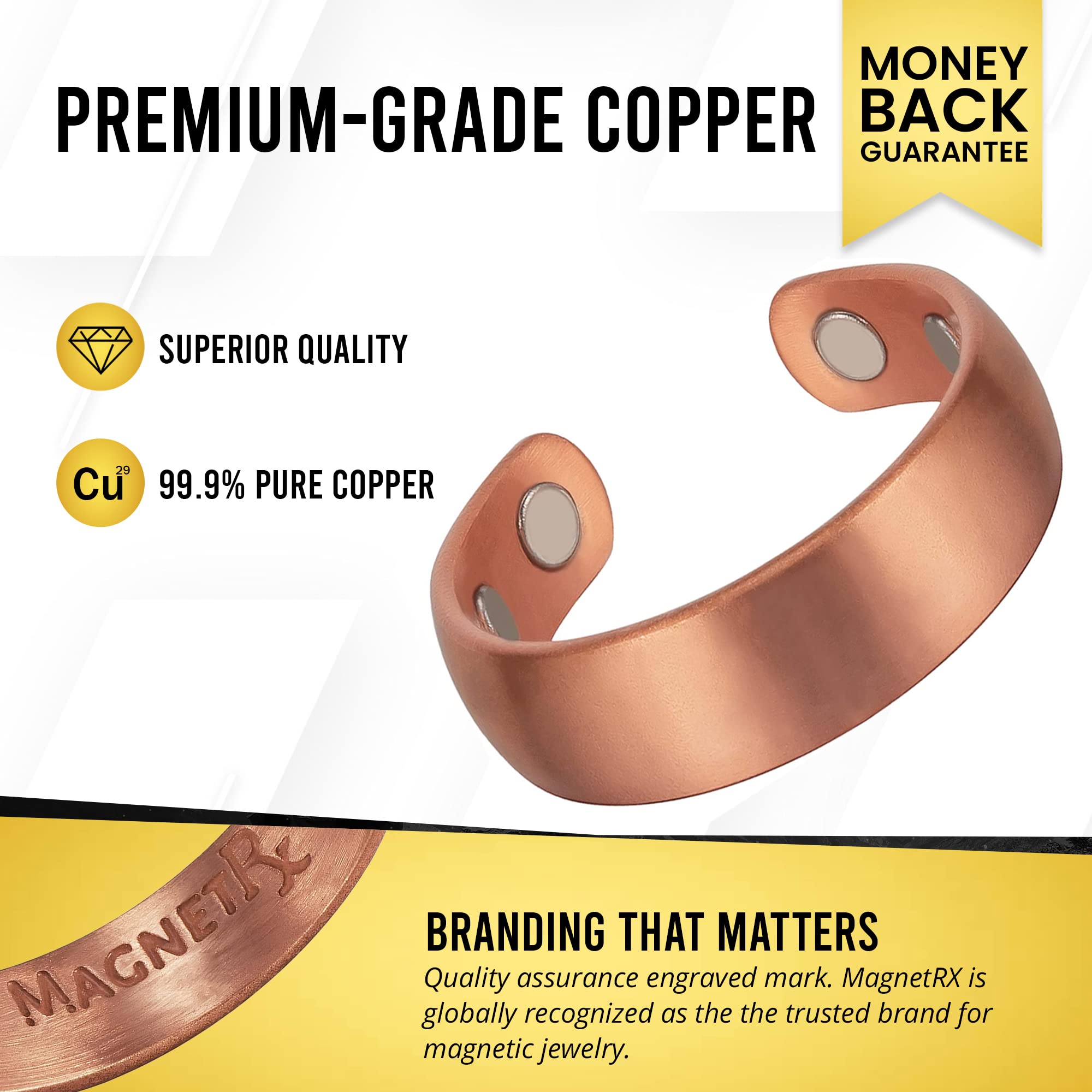 MagnetRX® Magnetic Copper Ring – Elegant Magnetic Rings – Copper Rings for Women & Men MagnetRXAu supplements