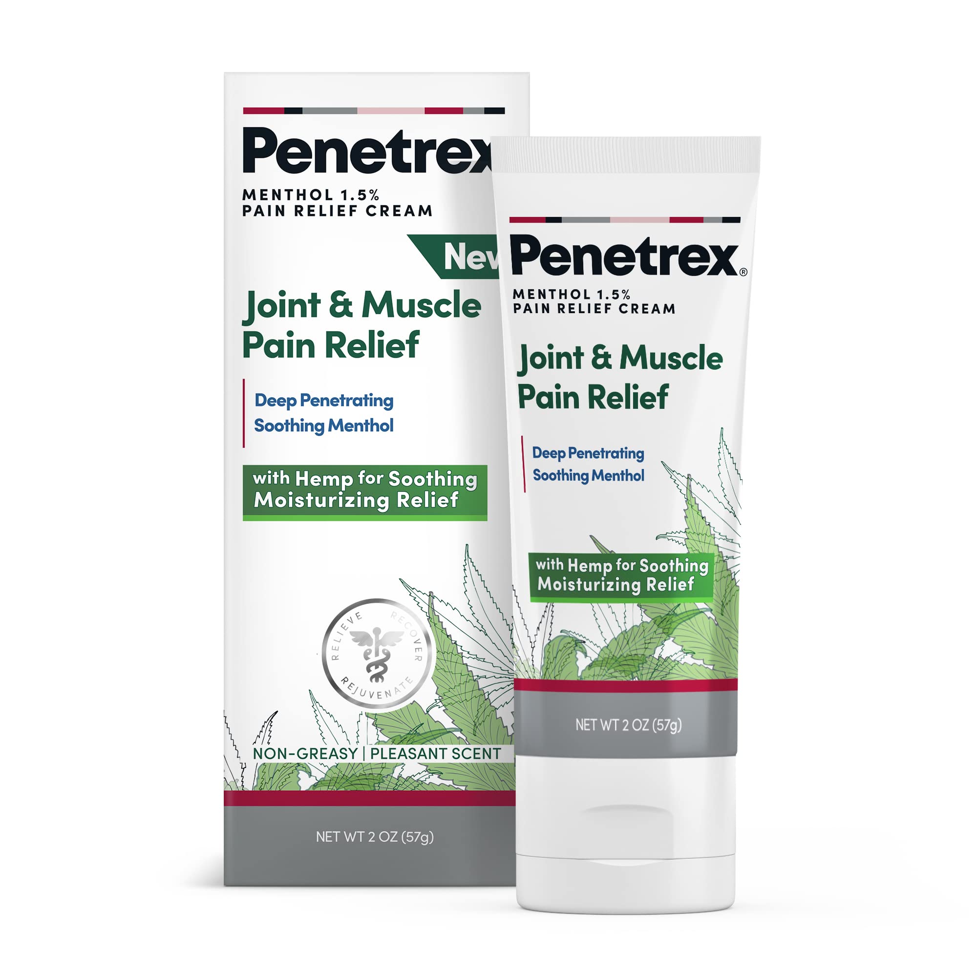 Penetrex Soothing Joint & Muscle Pain Relief Cream with Hemp - Deep Penetrating Menthol, Arnica and Hemp for Soothing, Hydrating Relief - Non-Greasy, Easy to Apply, Pleasant Scent- 2oz Squeezable Tube PenetrexAu supplements