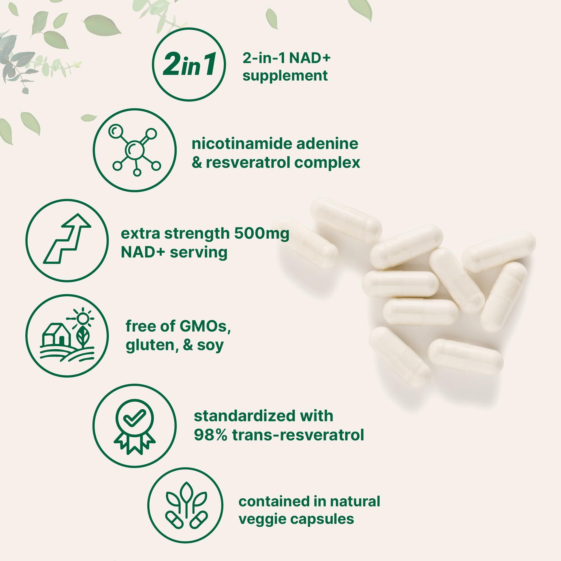 Micro Ingredients NAD+ 500mg with Resveratrol, 240 Veggie Capsules | 2-in-1 NAD Supplement for Women & Men | NMN Pathway Alternative | Non-GMO, Gluten Free Micro IngredientsAu supplements