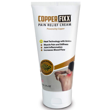 CopperFixx Pain Relief Cream, 5 Fl Oz Tube Powered by Copper with Heat Technology Arnica for Muscle & Stiffness Joint Inflammation, Knee, Back, Shoulder Arthritis Pain. Fast Acting, CF03028 CopperFixxAu supplements