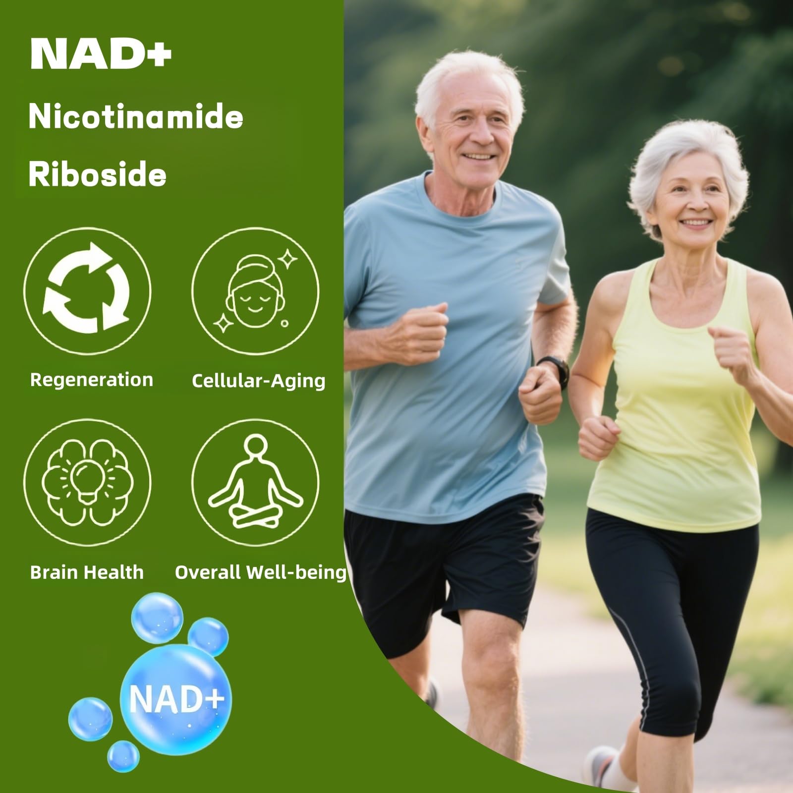Boqiao NAD+ Supplement - Nicotinamide Riboside & Resveratrol 900mg – Fast-Absorbing Cellular Renewal Capsules for Energy, Anti-Aging & Brain Health – 80 Capsules BoqiaoAu supplements