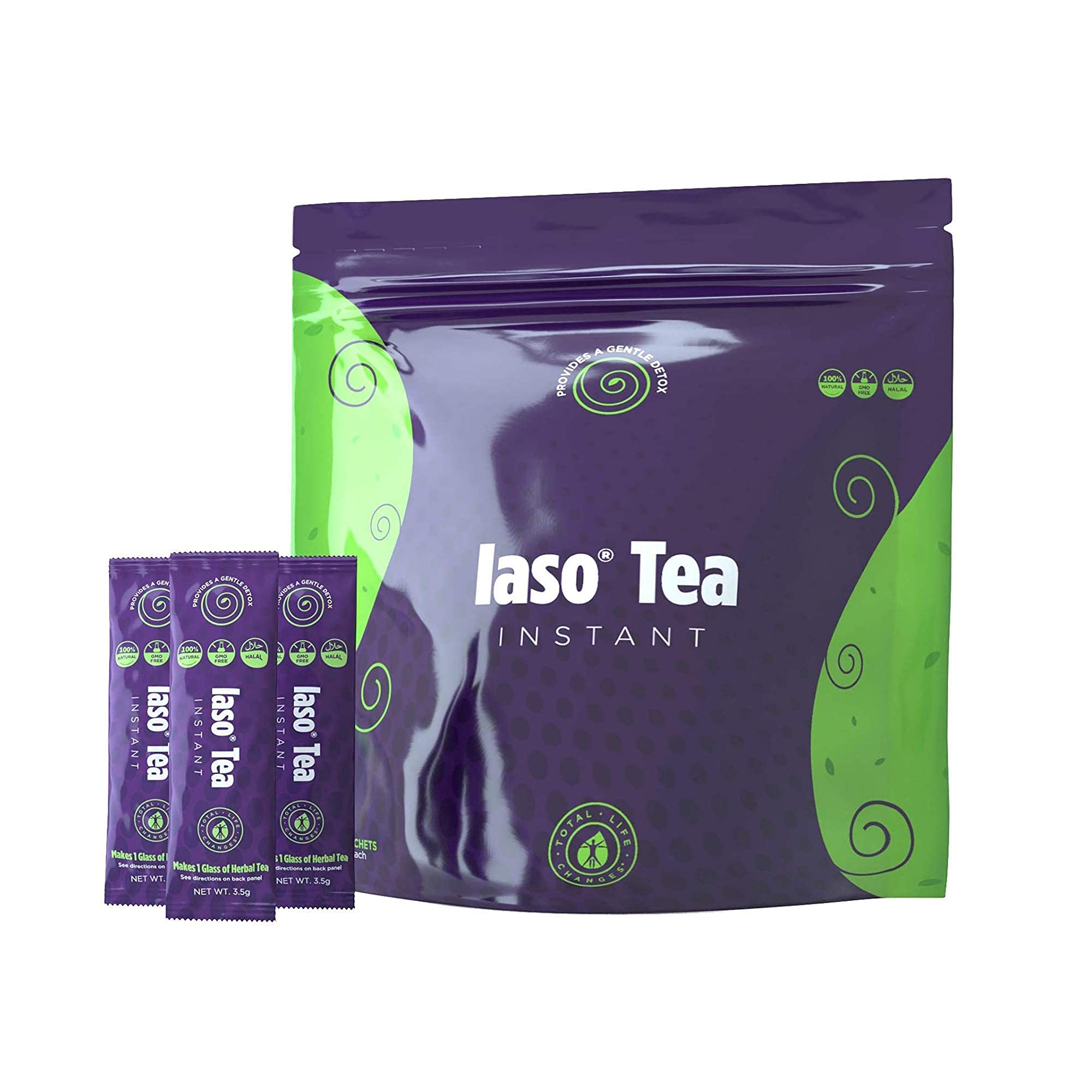 TLC Total Life Changes IASO Natural Detox Instant Herbal Tea - Expiration Date on the Top Total Life ChangesUS supplements