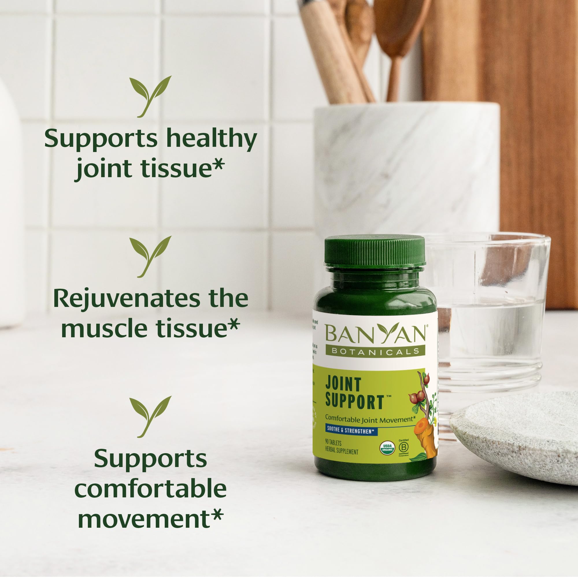 Banyan Botanicals Organic Joint Support–Advanced Mobility & Flexibility Supplement with Boswellia,Guggulu Resin & Turmeric–Natural Lubrication for Cartilage, Bones & Muscles-90 Tablets-USDA Organic Banyan BotanicalsAu supplements