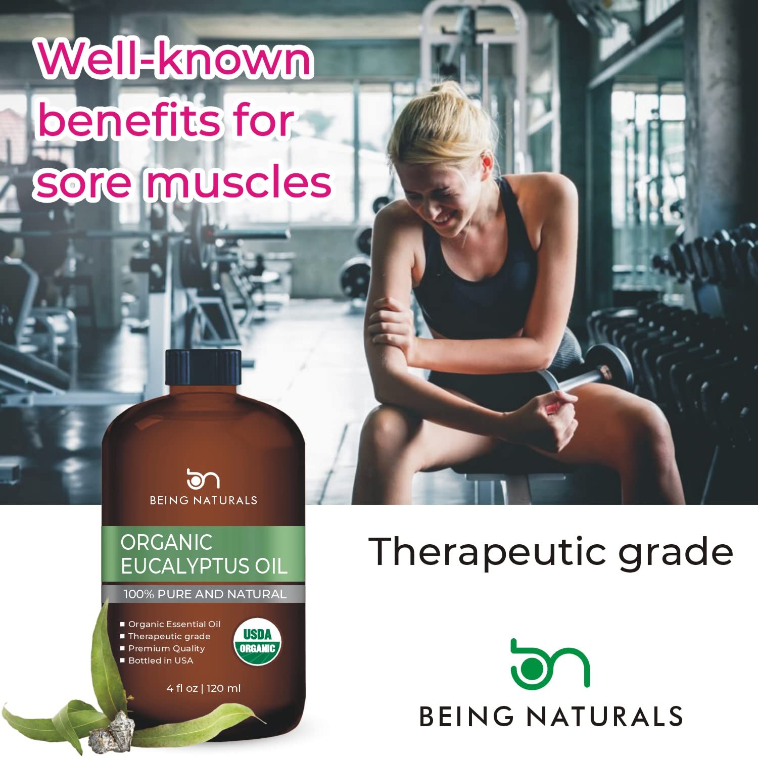 Organic Eucalyptus Essential Oil - Huge 4 FL OZ - 100% Pure & Natural – Premium Natural Oil Being NaturalsAu supplements