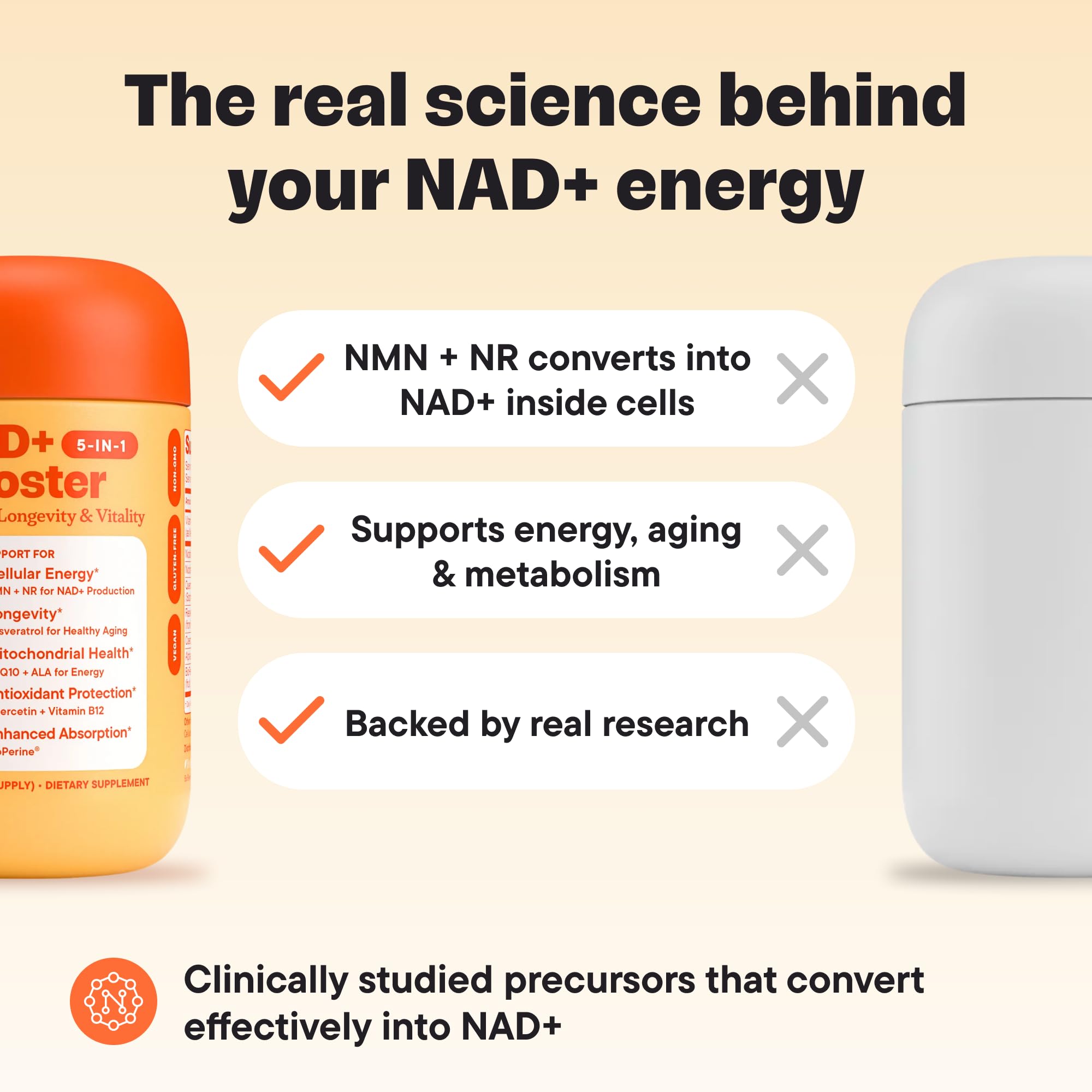 VitalForm NAD+ Supplement with NMN & Nicotinamide Riboside (NR) – Advanced Cellular Energy & Healthy Aging Complex – with Resveratrol, CoQ10, Quercetin & BioPerine – 60 Vegan Capsules VitalFormAu supplements