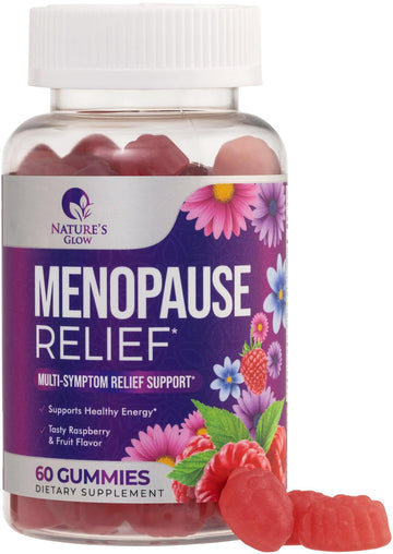Menopause Supplement for Women - Complete Multi-Benefit Menopause Relief Gummy for Mild Hot Flashes & Night Sweats, Natural Balance & Energy Support, Menopausal Vitamins, Gluten Free - 60 Gummies Nature's GlowAu supplements