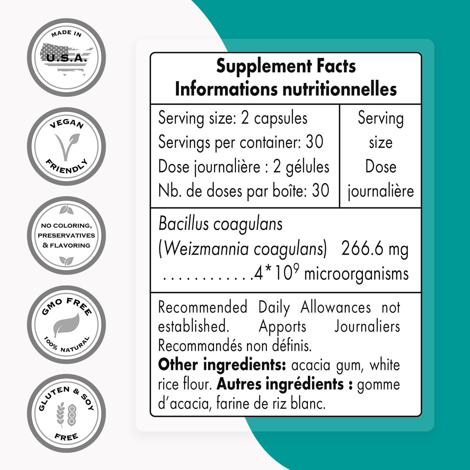 Supersmart - Bacillus Coagulans Probiotic 4 Billion CFU per Day (High Absorption) SupersmartUS supplements