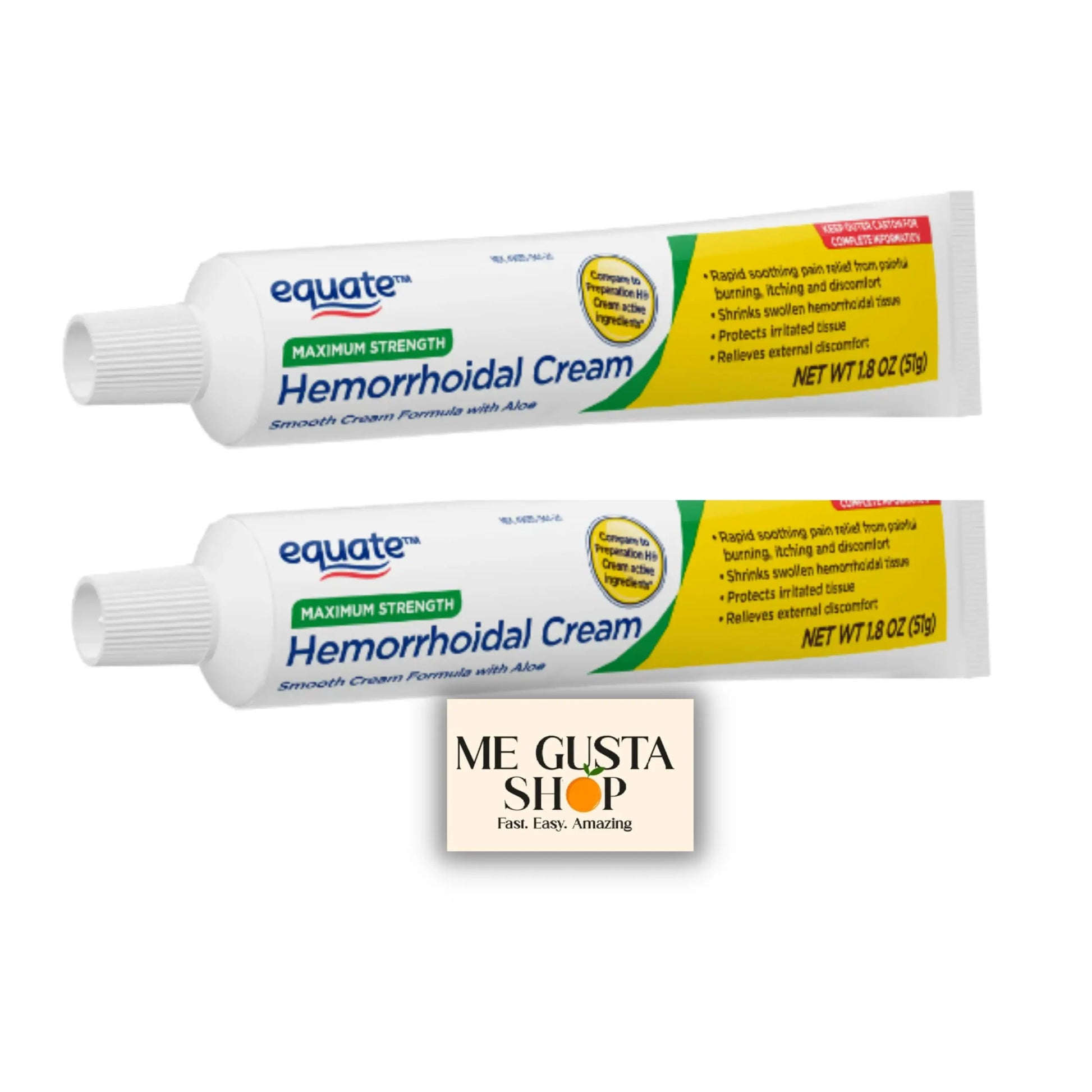 Equate Hemorrhoidal Cream,1.8 Oz (Pack of 02) Total 2 + me Gusta Sticker ME GUSTA SHOPAu supplements