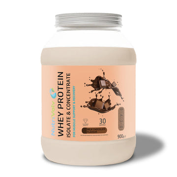 NutriVolv Whey Protein Isolate & Concentrate Powder | Milk Chocolate Flavour 900g NutriVolvAu supplements