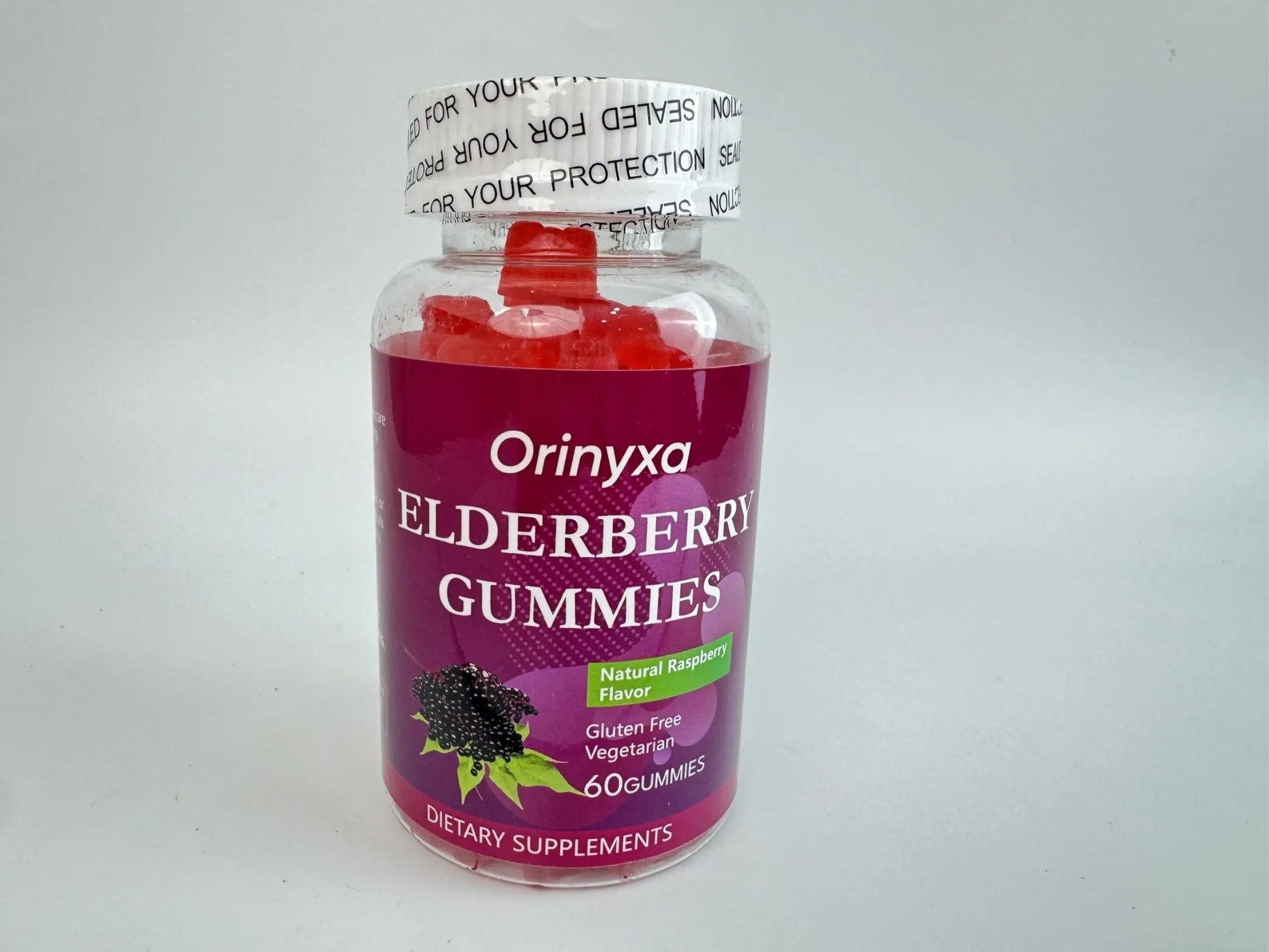 Orinyxa Elderberry Gummies with Vitamin C, D3, Zinc, Sodium, Immune Support for Adults, Gluten-Free, Vegan, 60 Gummies OrinyxaAu supplements
