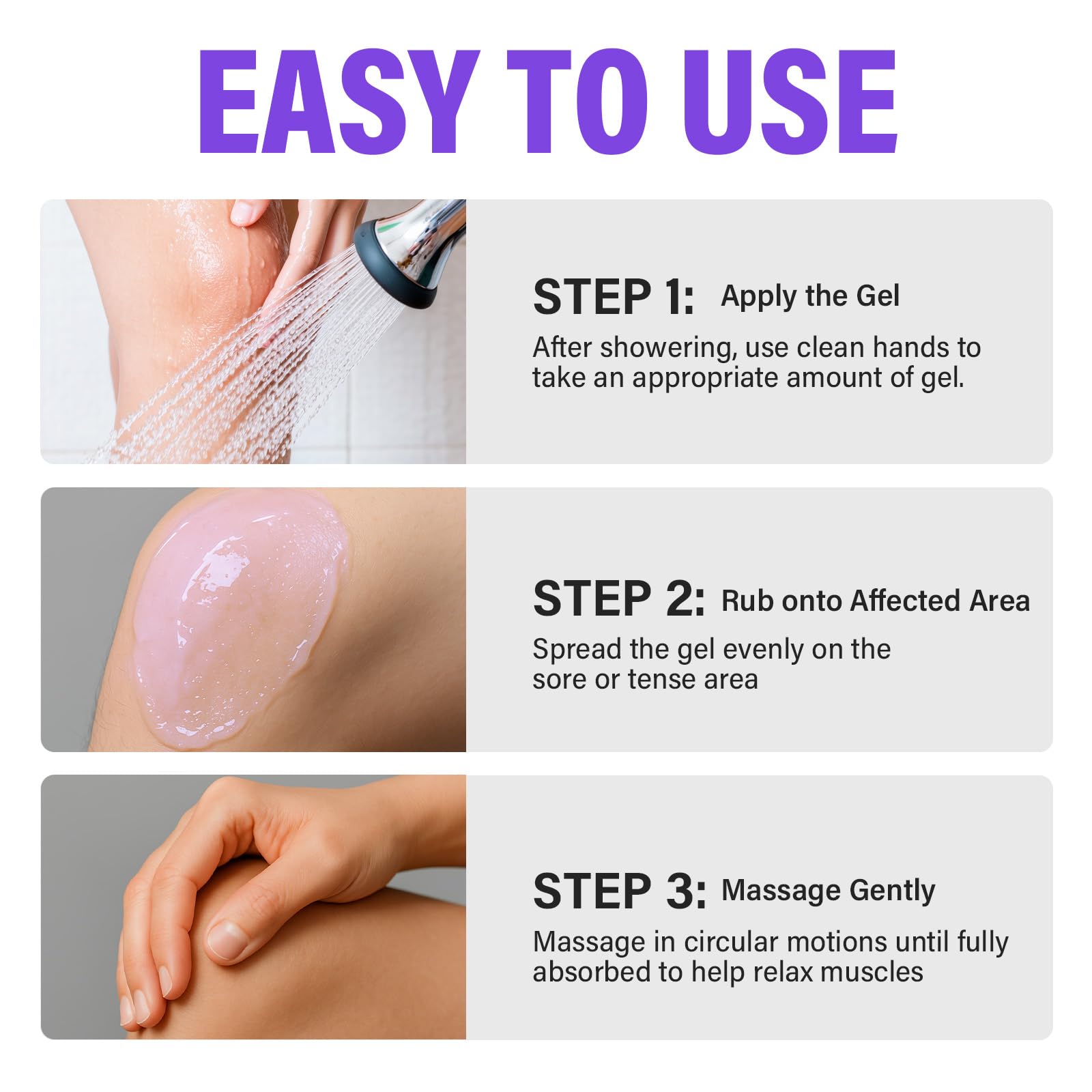 Joint Purple Gel, Fast-Absorbing Soothing Relief Massage Gel with Natural Extracts, Support Muscle, Joint, Shoulder, Knee, Back, Lumbar & Muscle Stiffness WKCWKCAu supplements