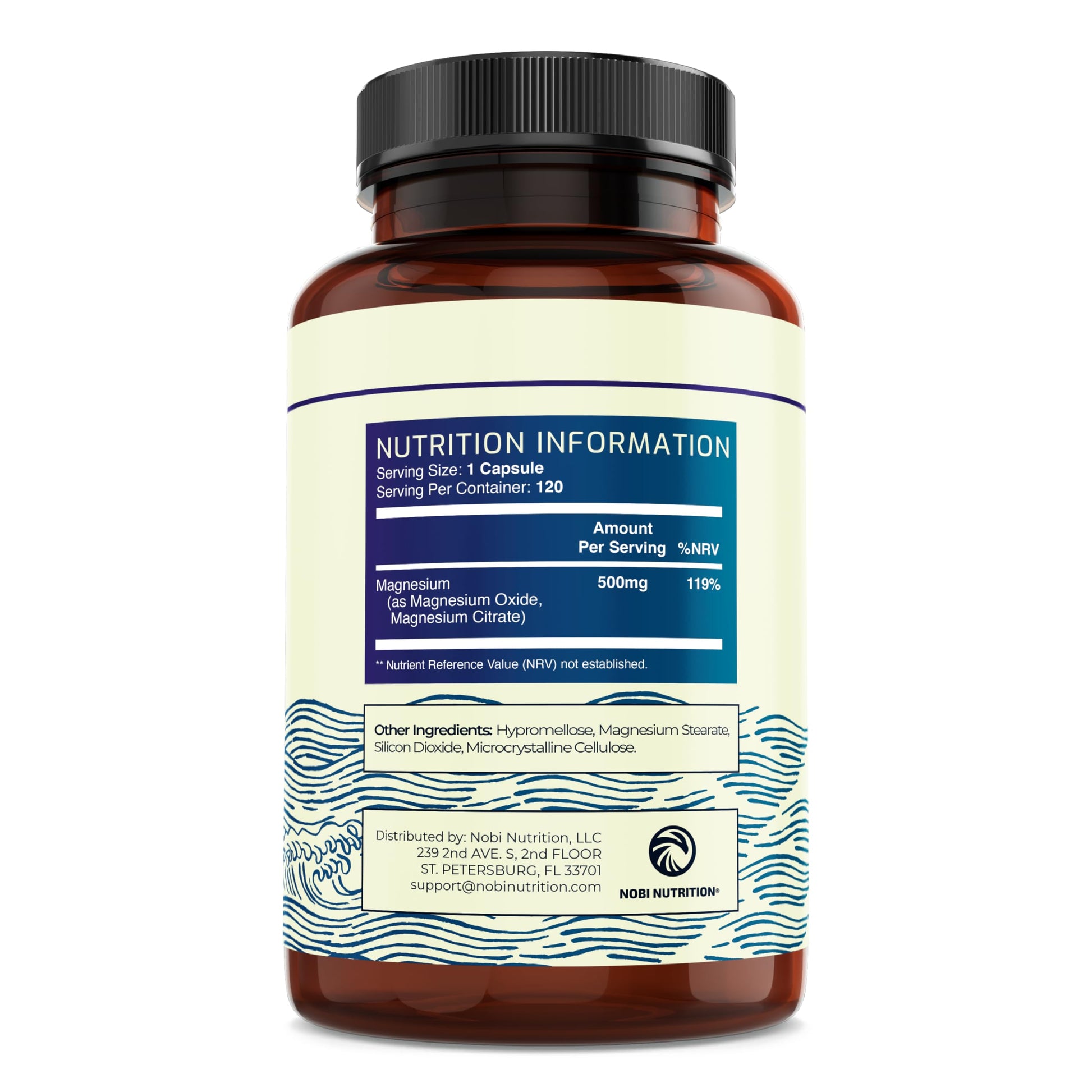 Magnesium Citrate Complex 500 MG for Calm, Relaxation, Constipation & Digestion Nobi NutritionUS supplements